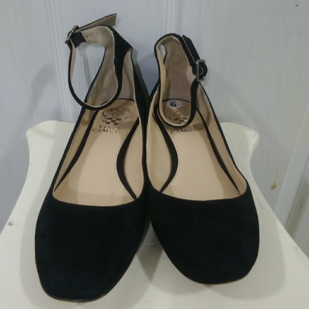 Vince Camuto Attena Black Flat Sz.6